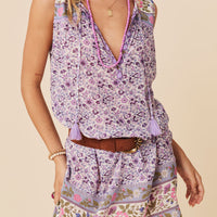 Sienna Sleeveless Tunic Dress Lilac