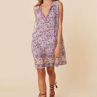 Sienna Sleeveless Tunic Dress Lilac