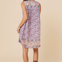 Sienna Sleeveless Tunic Dress Lilac
