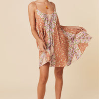 Sienna Strappy Mini Dress Clay