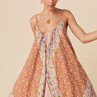 Sienna Strappy Mini Dress Clay