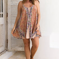 Sienna Strappy Mini Dress Clay
