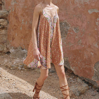 Sienna Strappy Mini Dress Clay