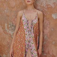 Sienna Strappy Mini Dress Clay