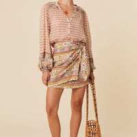 Sienna Wrap Skirt Clay