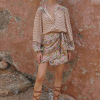 Sienna Wrap Skirt Clay