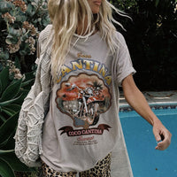 Coco Cantina Biker Tee Taupe