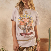 Coco Cantina Biker Tee Taupe