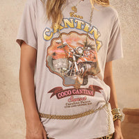 Coco Cantina Biker Tee Taupe