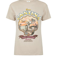 Coco Cantina Biker Tee Taupe