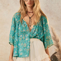 Elysian Short Sleeve Blouse Jade