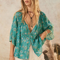 Elysian Short Sleeve Blouse Jade