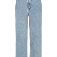 Classic Denim Cropped Jeans Sun Washed Blue