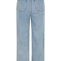 Classic Denim Cropped Jeans Sun Washed Blue