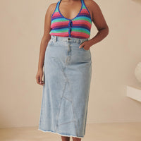 Eve Denim Skirt Sun Washed Blue