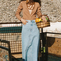 Eve Denim Skirt Sun Washed Blue