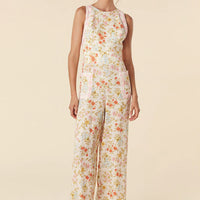 Flora Linen Jumpsuit Pastel