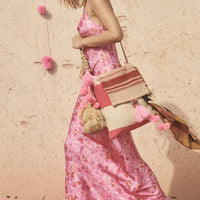ISLAMORADA BIAS STRAPPY MAXI DRESS CANYON ROSE