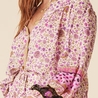 LADY UNTAMED BLOUSE LAVENDER