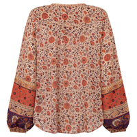 LADY UNTAMED BLOUSE TEA LEAF