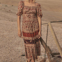 LADY UNTAMED MIDI DRESS TEA LEAF