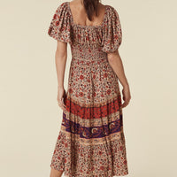 LADY UNTAMED MIDI DRESS TEA LEAF