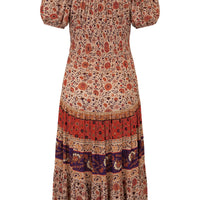 LADY UNTAMED MIDI DRESS TEA LEAF