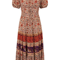 LADY UNTAMED MIDI DRESS TEA LEAF