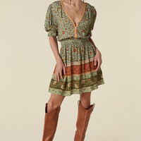 LADY UNTAMED MINI DRESS MATCHA