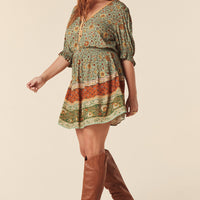 LADY UNTAMED MINI DRESS MATCHA