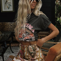 Lovers & Dreamers Lace Mini Skirt Champagne Peach