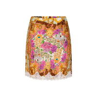 Lovers & Dreamers Lace Mini Skirt Champagne Peach