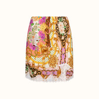 Lovers & Dreamers Lace Mini Skirt Champagne Peach