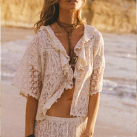 Lux Lisbon Lace Blouse Vintage Cream