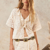 Lux Lisbon Lace Blouse Vintage Cream