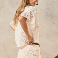 Lux Lisbon Lace Blouse Vintage Cream