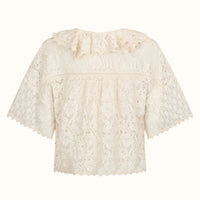 Lux Lisbon Lace Blouse Vintage Cream