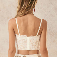 Lux Lisbon Lace Bustier Vintage Cream