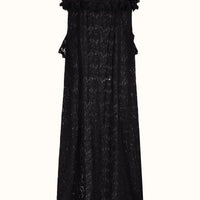 Lux Lisbon Lace Strappy Maxi Dress Onyx