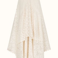 Lux Lisbon Lace Handkerchief Skirt Vintage Cream