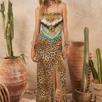 Samantha Bias Skirt Vintage Leopard