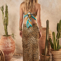 Samantha Bias Skirt Vintage Leopard