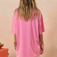 Marina Piccola Oversized Biker Tee Cosmos Pink