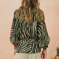 Zevra Blouse Washed Charcoal