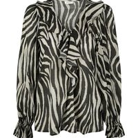 Zevra Blouse Washed Charcoal