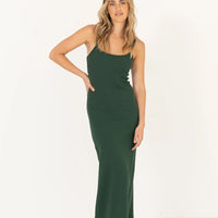A LINE MAXI DRESS FOREST