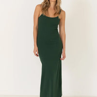 A LINE MAXI DRESS FOREST