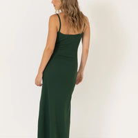 A LINE MAXI DRESS FOREST
