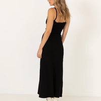 A LINE MAXI DRESS - BLACK