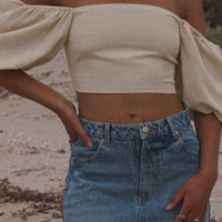 Innes Balloon Sleeve Crop